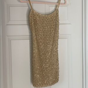 Mini Gold Cocktail Dress